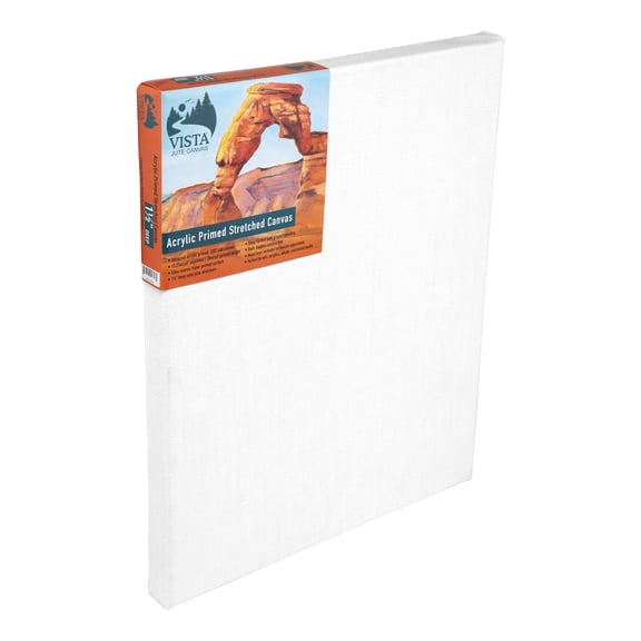 Vista Jute Acrylic-Primed Stretched Canvas - 3 Pack - 30"x40", 1-1/2" Deep, 3 Pack -All Paints - Triple-Primed Blank Canvases, Extra-Coarse Texture, Linen Replacement, Professional Artist