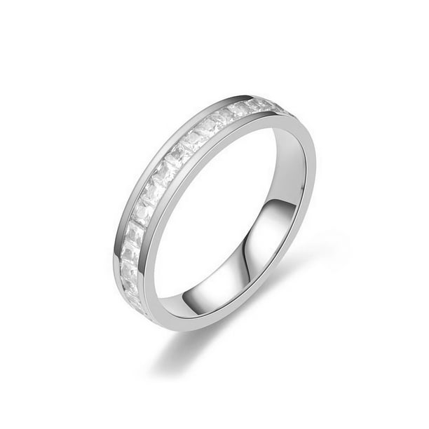 Anillo de cristal exquisito para mujer, joyería de mano decorativa para boda, diamantes de imitación de Metal, decoración de ropa, regalo de Ropa, zapatos y accesorios Miscelánea Plata Talla 6 Minnieouse AP014468-02