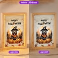 thumbnail image 2 of Happy Halloween Pitbull Witches Hat Pumpkin Carving Acrylic Plaque with Wood Photo Frame Box Terrier Dog Lover Light Box - 02019, 2 of 5