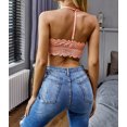 thumbnail image 3 of Women's Pink Long Line Lace Bralette, 3 of 9