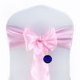 thumbnail image 2 of MDS Pack of 50 Satin Chair Sashes Bow Sash for Wedding and Events Decor -Pink, 2 of 6