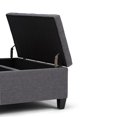 thumbnail image 2 of WyndenHall  Elliot Transitional Table Ottoman Slate Grey 36"w x 36"d x 16.5 "h Faux Leather, Foam Square Faux Leather, 2 of 5