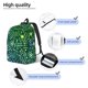 thumbnail image 3 of Balery Green Disco Lights Mochila Clásica Impresa Básica para Viaje, Mochila Escolar Resistente al Agua, Mochila de Lona con Correas Ajustables-Medium, 3 of 5