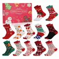 thumbnail image 1 of Christmas Socks Advent Calendar 24 Pairs Unisex Holiday Morning Surprises, 1 of 4