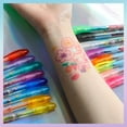 thumbnail image 6 of Mermaid Glitter Gel Pens Body Markers Colorful & Bright Glitter Pens Gifts for Girls, 16 Pcs, 6 of 9
