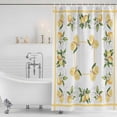 thumbnail image 4 of Lemon Yellow Waterproof Fabric Shower Curtain,Modern Country Flower Floral Summer Spring Waterproof Fabric Shower Curtain for Bathroom Curtains Bathtubs Shower Curtains with 12 Hooks Standard 72x72, 4 of 8