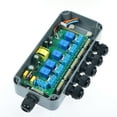 thumbnail image 4 of GREENCYCLE 4 Set 15A 5-Gang Junction Box Weatherproof Outdoor Switched with 5 x Push Switches w/indicators and 6 x 20mm Cable Gland and Remote Power Switch IP66 Rated (4PK Box, 4PK Remote Control), 4 of 10