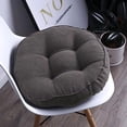 thumbnail image 4 of Nvzi Round Chair Pad Seat Cushion Solid Color Soft Chair Pads Comfy Velvet Cushion Pillow for Kitchen Dining Office Chair Kids Reading (Dark Blue,Diameter 16), 4 of 4