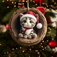 thumbnail image 6 of Loyerfyivos Christmas Tree Animal Pattern 2D Acrylic Ornament, Animal Christmas Ornament, Cat Decoration, Seasonal Decor for Christmas Tree, Ceiling, Christmas Decor Keepsake Gifts (D), 6 of 9