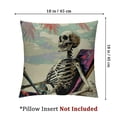 thumbnail image 4 of nygtbtfer  Summer Pillow Funny Skeleton Throw Pillow Covers Summer Farmhouse Cushion Case Decor for Sofa Couch White, 4 of 7
