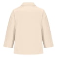 thumbnail image 4 of Vinsonshop Cotton Linen Shirt Travel Clothes Summer Boho Gauze Tops Button Down Summer Gauze Shirts Cotton Linen Plain T Shirts for Women Beach Outfit (S-5XL), 4 of 7