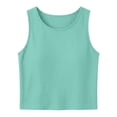 thumbnail image 7 of Mifsaly 2 Piece Linen Sets for Women Summer Casual Vacation Beach Matching Outfits Crop Tank Top and High Waisted Wide Leg Pants with Pockets Light Blue,XXXL, 7 of 7