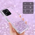 thumbnail image 5 of Compatible with Xiaomi Redmi 10C Case Glitter Clear Sparkly Cases Shockproof Xiaomi Redmi 10C Phone Case for Women Silicone Cute Slim Bling Protective Case (Purple), 5 of 14