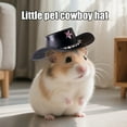thumbnail image 3 of Happydeer Small Animals Hats Hamster Mini Cowboy Hat Rhinestone Star Design Tiny Pet Hat Costume Accessories for Guinea Pig Rabbit (Purple), 3 of 13