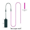 thumbnail image 4 of Tira de luces de neón MaxLax EL Wire rosa de 5 m con paquete de baterías, 4 of 7