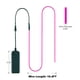 thumbnail image 4 of Tira de luces de neón MaxLax EL Wire rosa de 5 m con paquete de baterías, 4 of 7