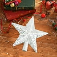 thumbnail image 6 of JeashCHAT Star Christmas Tree Topper, 5.7 Inch Xmas Glitter 3D Star Treetop Topper Ornament for Christmas Tree Decoration, Christmas Holiday Party Home Decor, Silver, 6 of 6