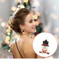 thumbnail image 4 of Darzheoy Christmas Earrings for Women Santa Claus Sparkling Pendant Earrings Funny Silvered Plated Earrings Christmas Gift, 4 of 6