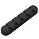 thumbnail image 1 of Organizador de cables USB Cable de silicona Enrollador Soporte de enchufe Escritorio de gestión Dispositivo de almacenamiento de cables Escritorio Organizador de cables Auricular (Negro), 1 of 3