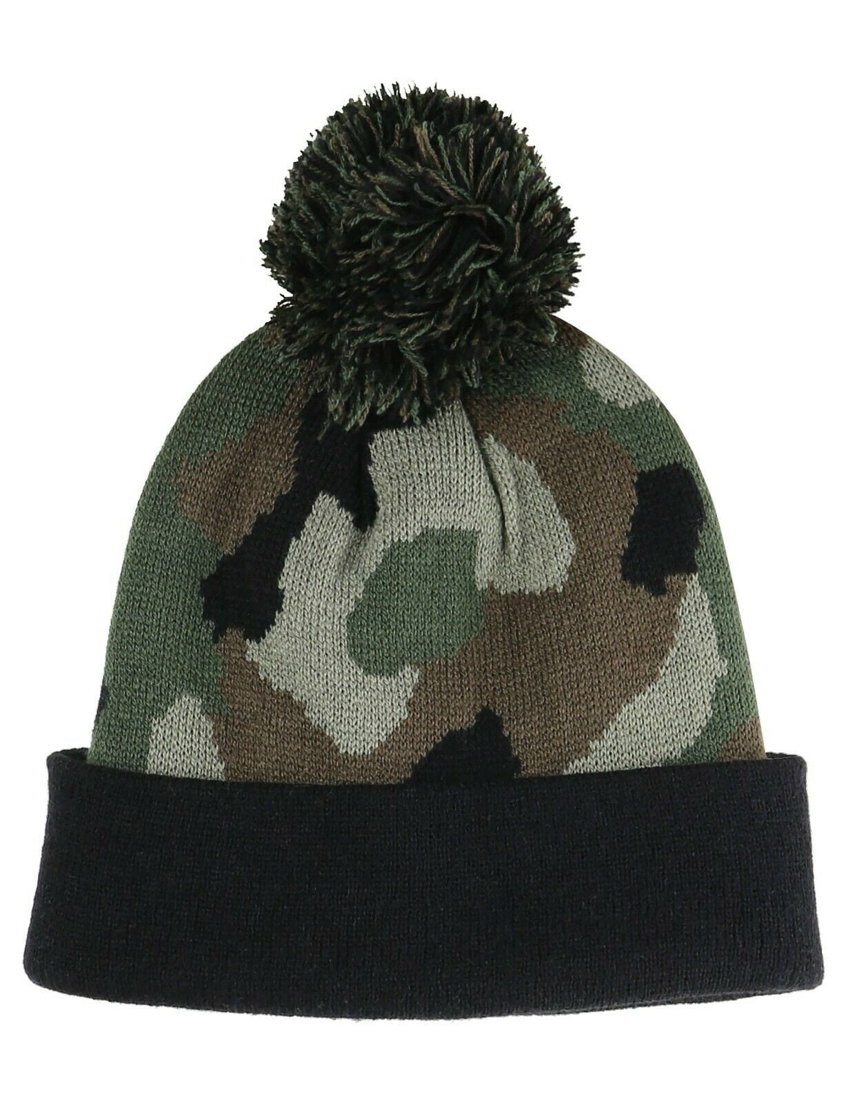 Beanie Plain Knit Ski Hat Skull Cap Cuff Warm Winter Blank Colors ...