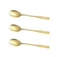 thumbnail image 4 of 3pcs Stainless Steel Ice Cream Spoons Tennis Racket Shape Coffee Spoon Creative Stirrer Tableware (Golden), 4 of 8