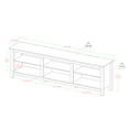thumbnail image 6 of Tv Stand Entertainment Console Tv Cabinet Modern 3-Shelf Open Storage 70" Tv Stand For 80" Tvs - Espresso, 6 of 6