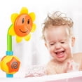 thumbnail image 4 of 1 unid Spray de mano divertido rociador de baño herramienta de flores juguetes de agua rociador ducha para niños juego de bañera amarillo baño cabeza de niño para bebé niños juguete girasol, 4 of 5