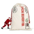 thumbnail image 4 of Large Cotton Santa Sack 27.6 X 19.7 Inches Large Drawstring Bags Gift Sack (3 Pack B), 4 of 7
