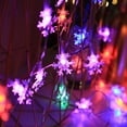 thumbnail image 2 of DYstyle 1/2/4Pack Multicolor Snowflake LED Fairy Lights Battery Operated 10/20/40 LEDs Colorful String Light for Bedroom Party Indoor Wedding Christmas Decor, 2 of 3