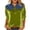 #257-Mint Green, variant on Women's Denim Velvet Blouse Raglan Three Quarter Sleeve Patchwork Design Casual Chic Style