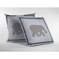 thumbnail image 3 of Light Elephant Throw Pillow with Removable Cover in Muted Gold on White 18x18, 3 of 5
