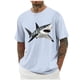 thumbnail image 2 of Tops para hombre, blusas y camisas de cuello redondo y manga corta para hombre, blusas casuales de moda con cuello redondo y estampado para hombre, blusas de poliéster para hombre., 2 of 5