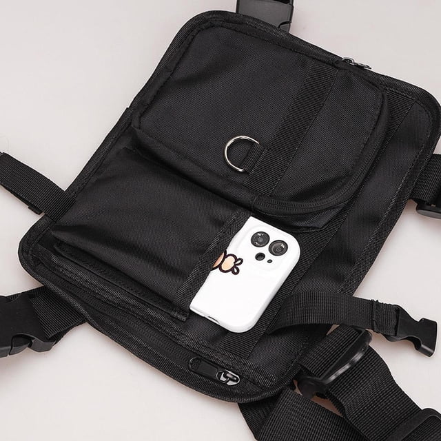 Bolsa de pecho para deportes al libre, práctica, multifunción, con correa de hombro ajustable, mochila frontal para correr, y actividades