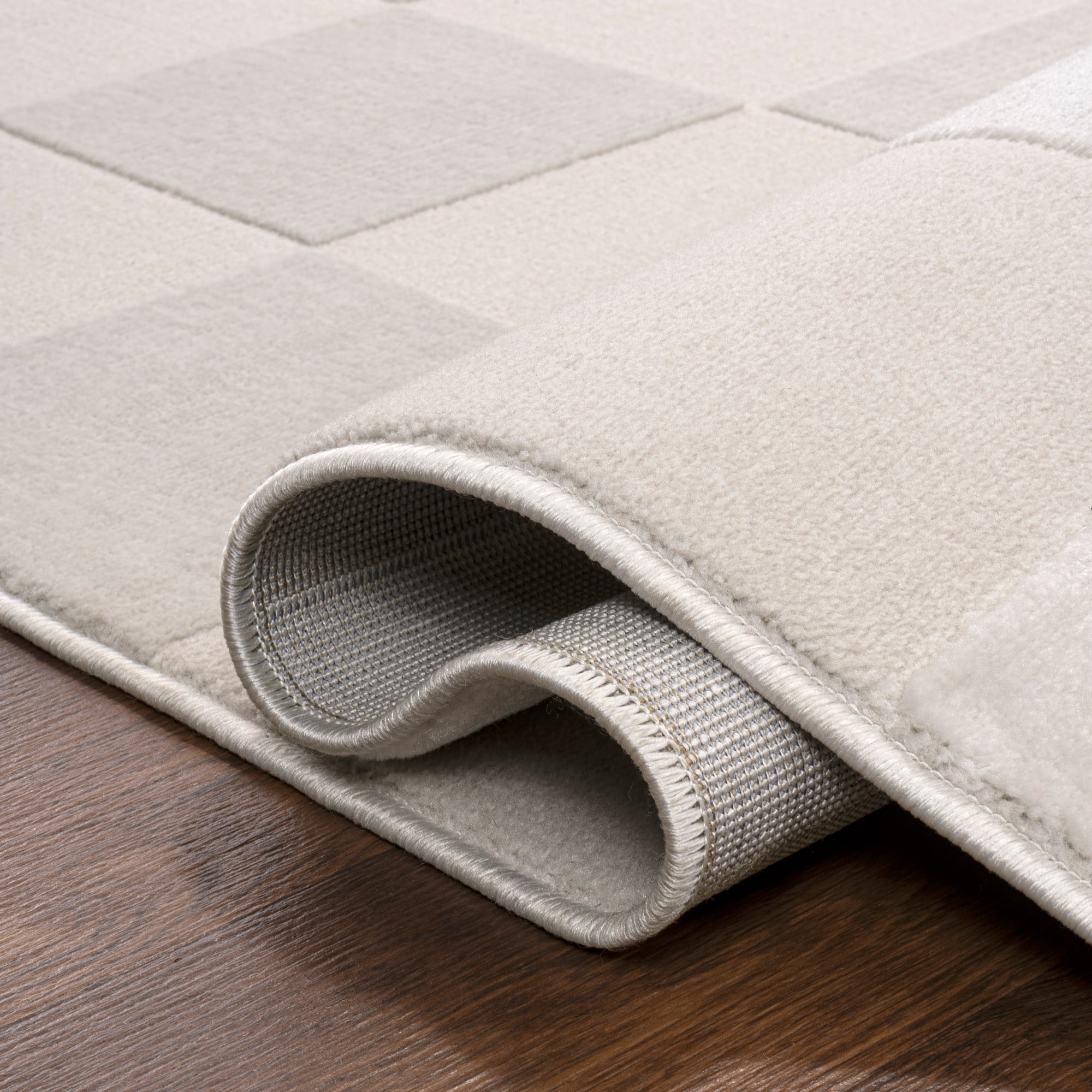 JONATHAN Y SANDSTONE 3 x 5 Area Rug, Thea Geometric Checkerboard - White/Cream, SND103B-3