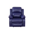 thumbnail image 4 of Hommoo Semi PU Leather Manual Recliner Chairs for Living Room & Home Theater, Reclining Lounge Chair 160° Recline, Dark Blue, 4 of 7