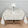 thumbnail image 3 of Floral Square Tablecloth 42x42in(107x107cm) – Waterproof Polyester Printed Table Cover, Wrinkle Resistant & Washable for Kitchen Dining Picnic Party Decor, Thanksgiving,Christmas, Spring,Flower, 3 of 6