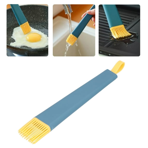 Pinceau Cuisine,Pinceau Alimentaire en Bois résistant à la chaleur,Brosse à  Poils naturels,pour Cuisson,Pain,Gâteaux,BBQ,Huile,2pcs