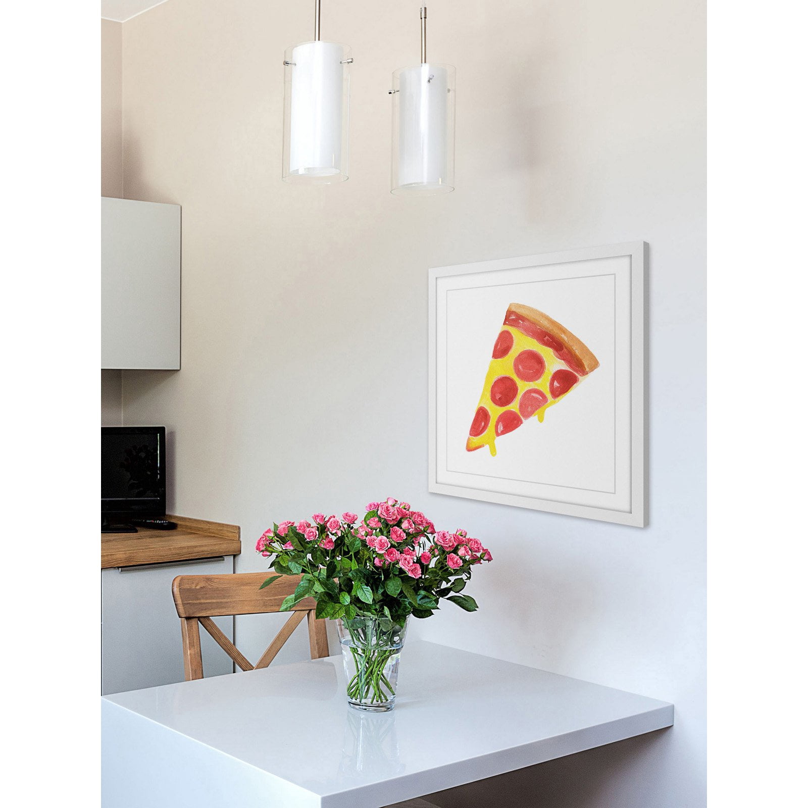 Marmont Hill "Pizza" by Molly Rosner Framed Painting Print