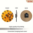 thumbnail image 7 of 2D Flat 1pc 10Inch Wooden Honeycomb Bee Theme Design, Novelty Art Wall Clock, Simple Creative Fashion Wall Clock, Creative Clock, Silent Round Clock, Suitable for Bedroom Living Room Office Kitche, 7 of 7