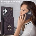 thumbnail image 2 of S24 Ultra Phone Case Wallet,RFID Blocking Case Wallet with Card Holder and Kickstand,Leather Cell Phone Case with Compatible with Samsung Galaxy S24/S24 +/S24 Plus (Dark Purple, S24 Ultra), 2 of 9