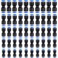 thumbnail image 1 of Conector recto neumático, 50 piezas, accesorios de conexión rápida de manguera para diámetro exterior de 4 mm, 6 mm, 8 mm, 10 mm y 12 mm (50 piezas), 1 of 5