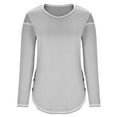 thumbnail image 4 of Plebaso Womens Plus Size Tops Crew Neck Long Sleeve Shirts Fall Winter Soft Basic Tee Shirts for Ladies, 4 of 6