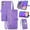 Purple, variant on SYITOOCK Phone Case for Samsung Galaxy A05, Shockproof PU Leather Wallet Case with Card Slots Anti-Scratch Stand Magnetic Flip Zipper Pocket Cover for Samsung Galaxy A05, Pink