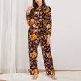 thumbnail image 2 of Balery Woodland Creatures Floral Conjunto de Pijama con Estampado para Mujer, Conjunto de Dos Piezas con Manga Larga, Ropa de Dormir Suave con Bolsillos, Pijamas Cómodos-X-Large, 2 of 7