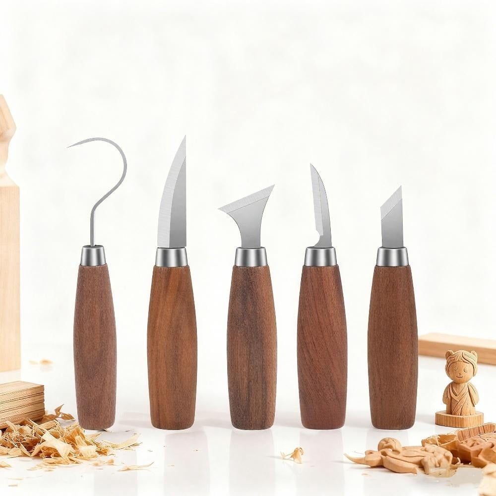 Wood Carving Tools Kit- Deluxe Spoon Carving Knife Kits for Beginners,Wood Carving Tools Knife Kit Set Woodworking Carving Kit for Beginners Spoon