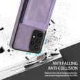 thumbnail image 4 of ELEHOLD Flip Leather Wallet Case for Samsung Galaxy A53 5G with RFID Blocking Card Slots Holders Magnetic Buckle Kickstand Function Business Style Men Women Case,Purple, 4 of 5
