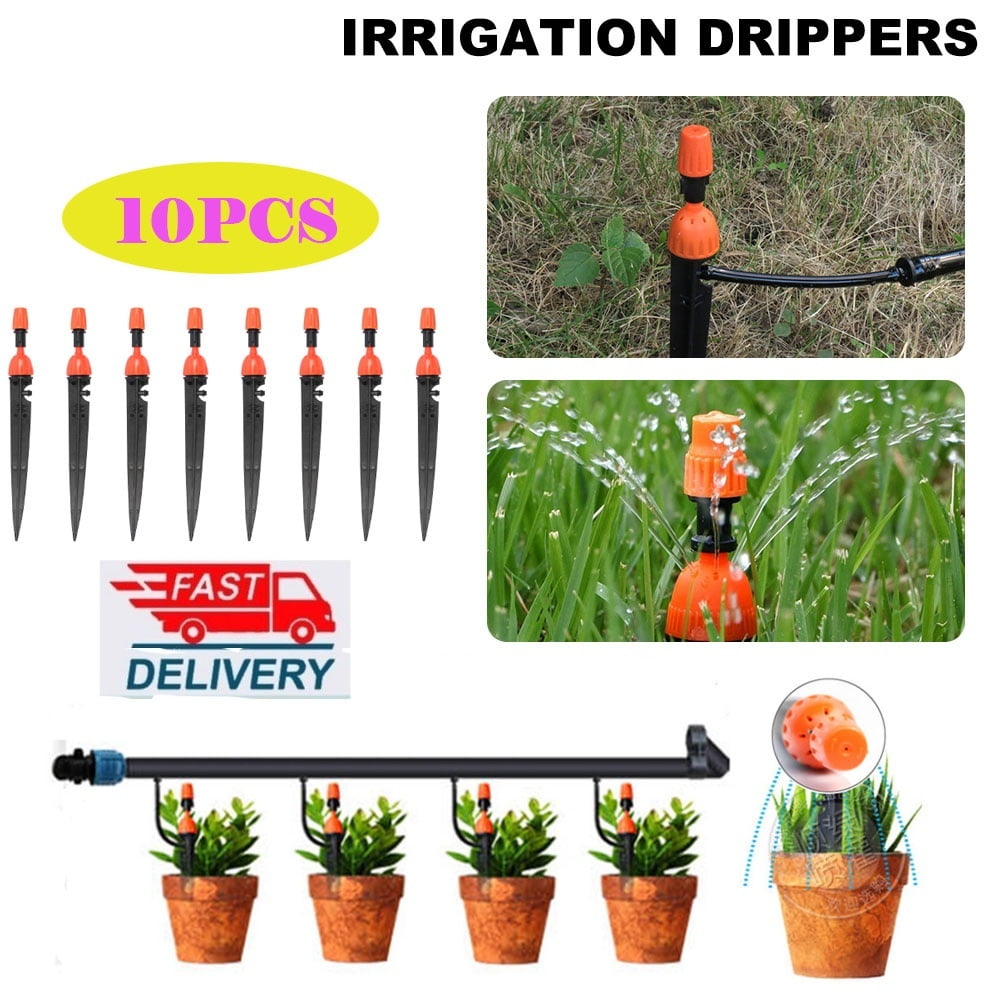 Willstar 10 PCS Discharge Drip Irrigation Drip Spray Adjustable 360 Degree Water Flow Irrigation