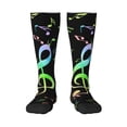 thumbnail image 1 of Gaeub Chaussettes Design Notes de Musique Chaussettes Hautes Extensibles pour Hommes Femmes Adolescents, Chaussettes de Softball Soccer pour Randonnée, Sport, 1 of 6