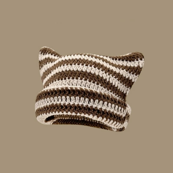 Crochet Hats for Women Cat Beanie Vintage Beanies Women Fox Hat Grunge Accessories Slouchy Beanies for Women