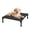 Black Elevated Dog Bed (No Mesh), variant on Pozico Elevated Pet Bed, Cooling Mesh, Metal Frame, 18.5 x 18.5 in, Black, for Small Dogs and Cats
